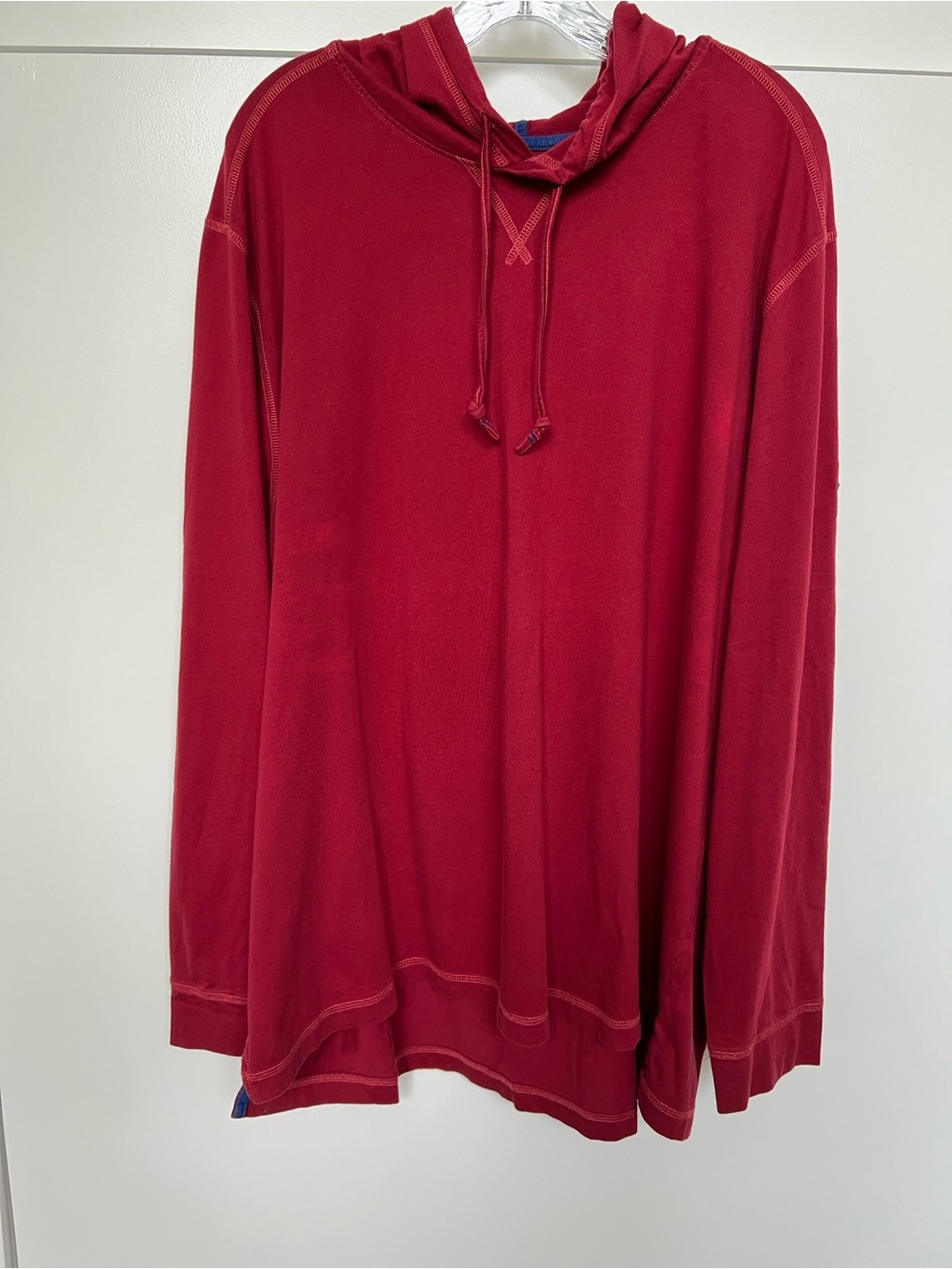 Tommy Bahama Men's Red Hooded Long-Sleeve Shirt